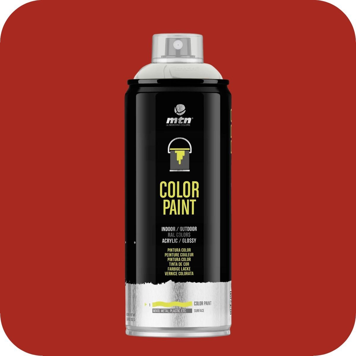 MTN PRO - RAL 3000 - Flame Red- 400ml Aerosol